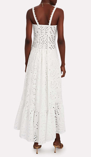 STRAPPY LACE MIDI DRESS IN WHITE DRESS OH CICI 