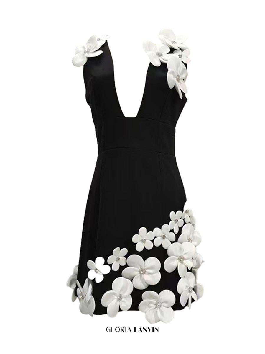 Black and White Mini Dress