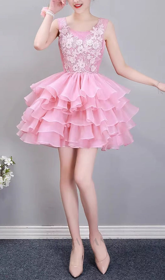 ANESKA MINIKLEID MIT BLUMENMUSTER