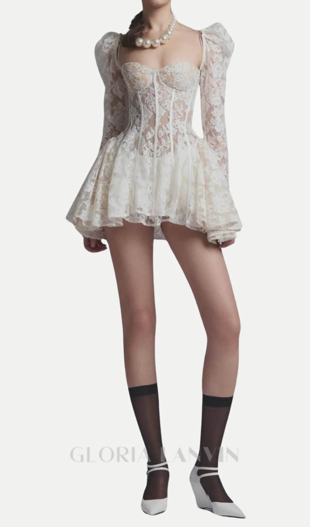 Caitlyn Spitzenkorsett-Minikleid