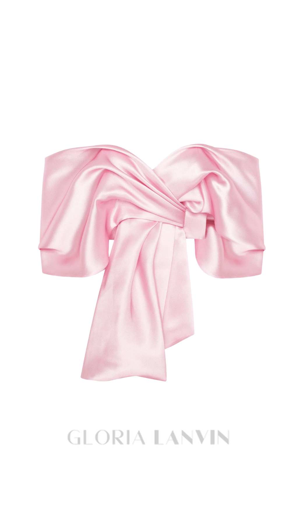 Haut en satin à épaules dénudées Samira Bow Cross