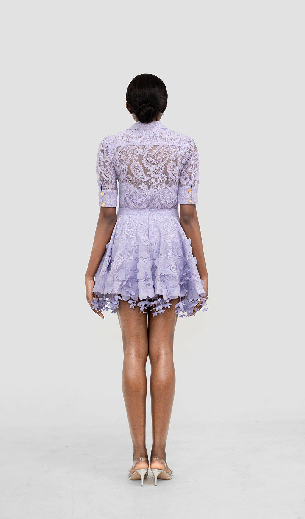 VARUN LILAC LACE SET MINI DRESS
