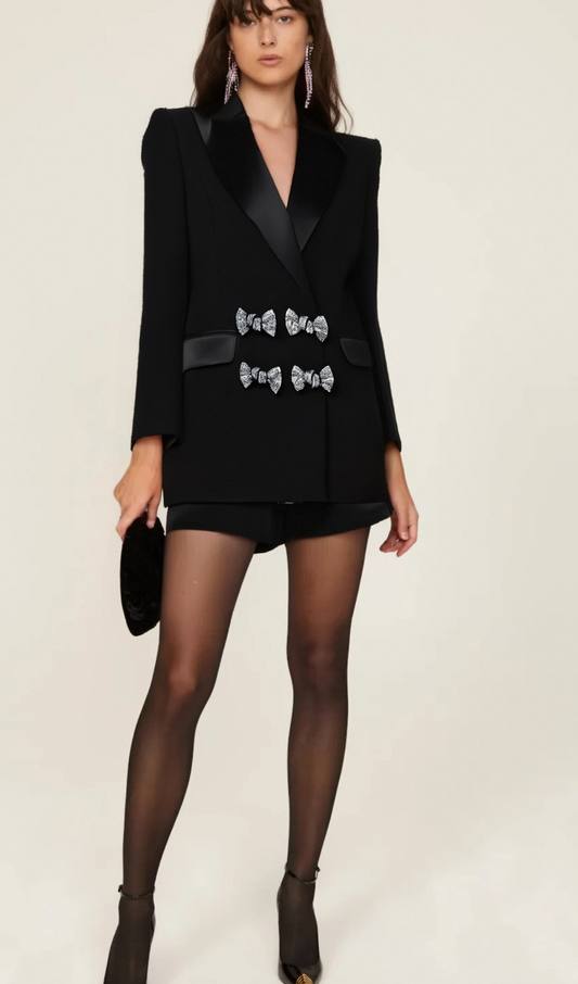 Blazer à nœud orné de cristaux Thala