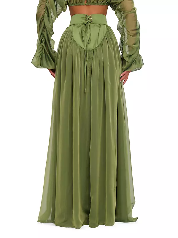 Ensemble corset et jupe SHEILA CORP couleur citron vert