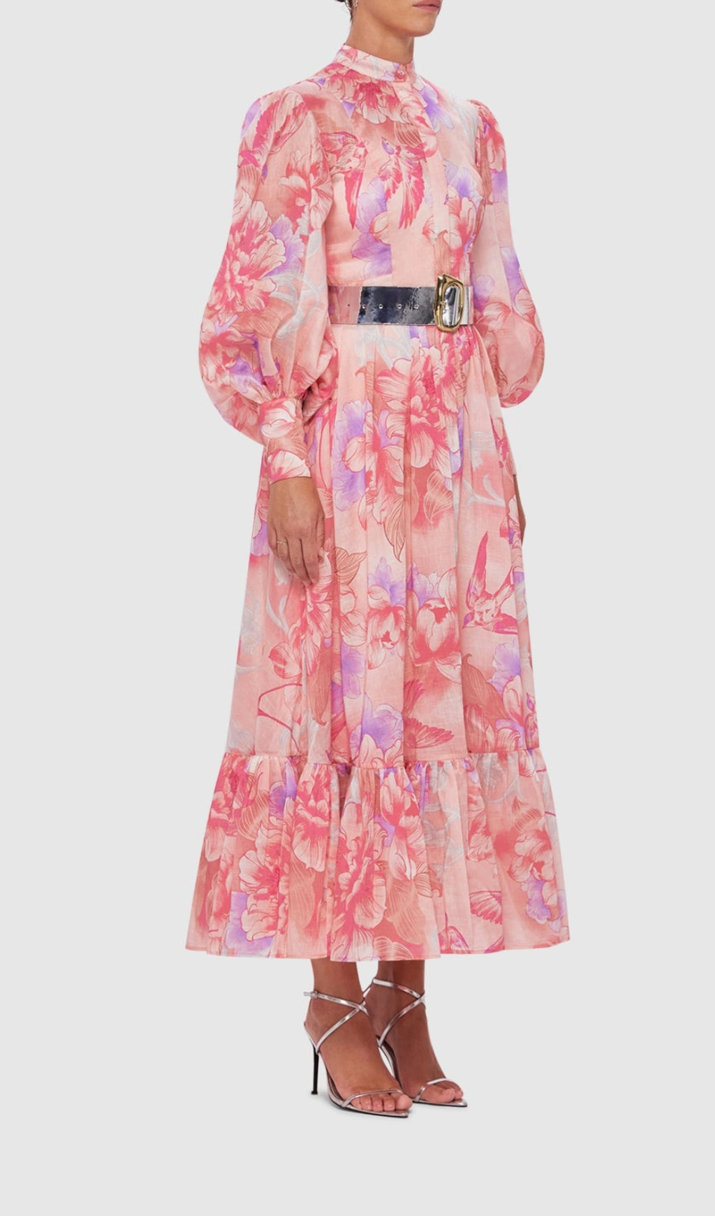 IMPRIMÉ HIRONDELLE DANS UNE ROBE MIDI LUSH