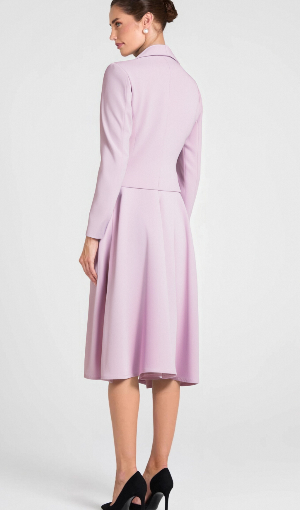 CAROL PINK 3D-BLUMENBLAZER &amp; HOCHGESCHNITTENER MIDI-ROCK SET