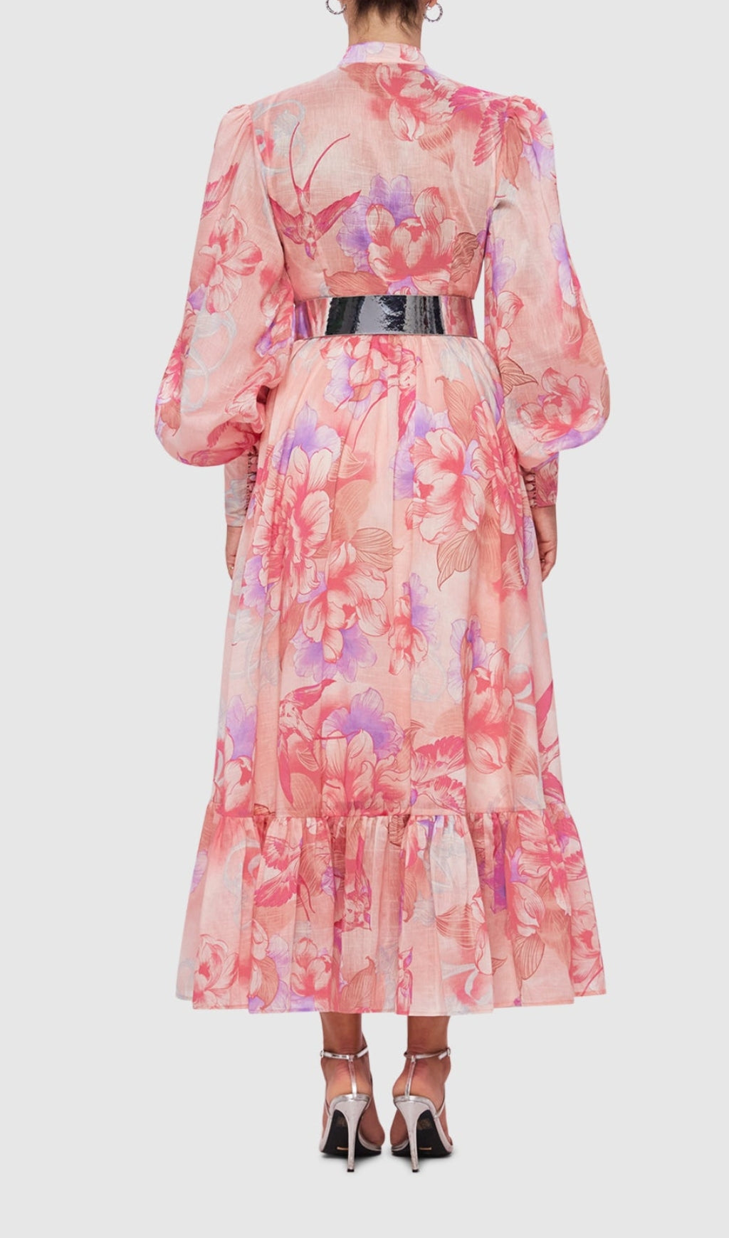 IMPRIMÉ HIRONDELLE DANS UNE ROBE MIDI LUSH