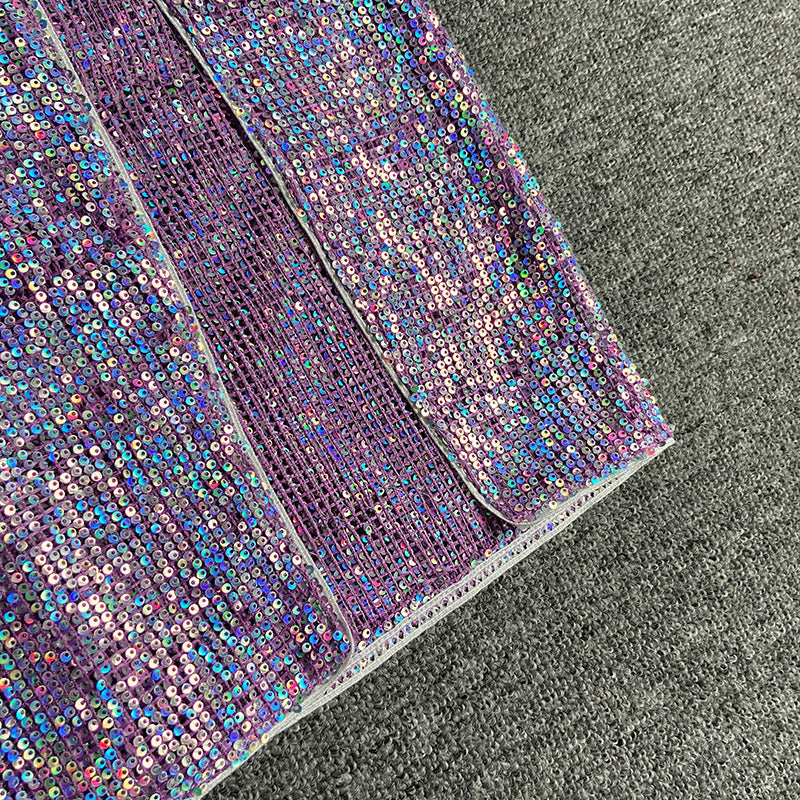 ROBE MIDI À PAILLETTES DÉCOUPÉES