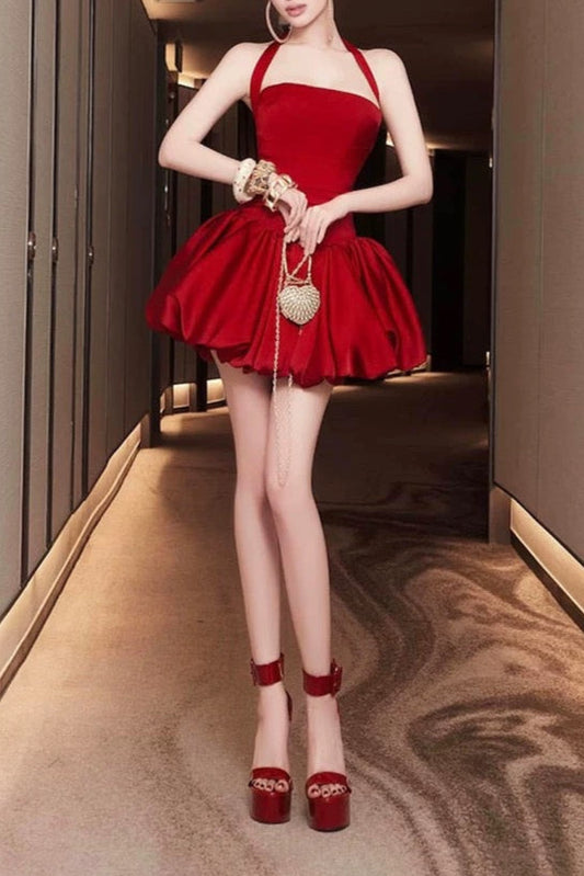 Rosetta Neckholder Bubble Minikleid