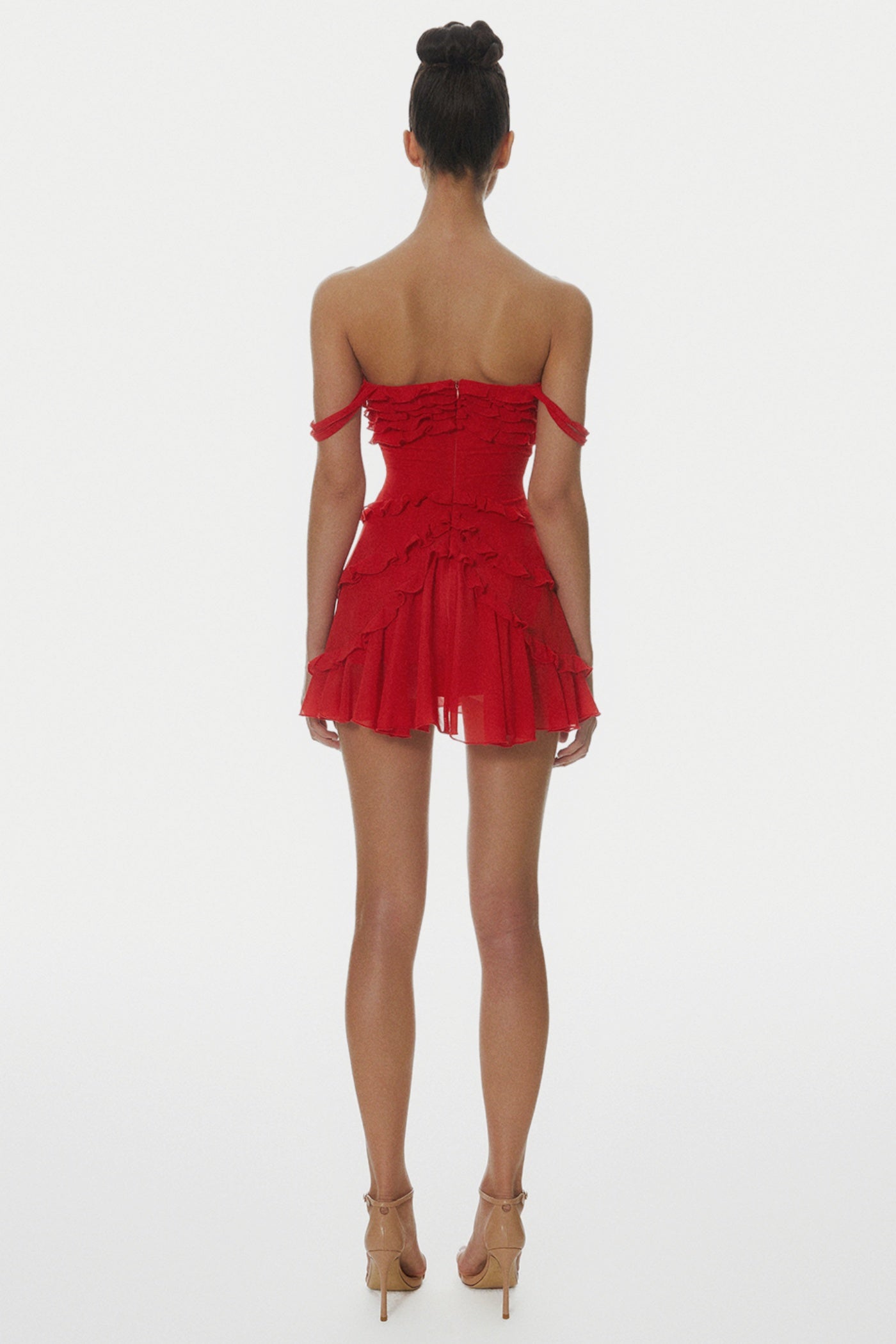 Nirva Off Shoulder Ruffle Mini Dress