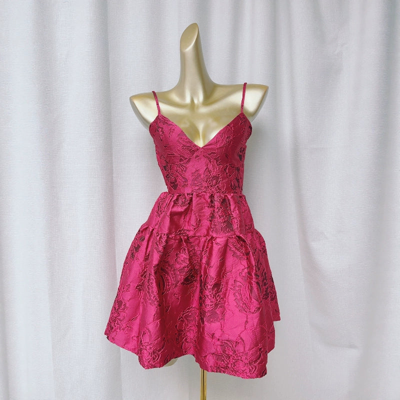 Jacquard dopamine slip mini dress