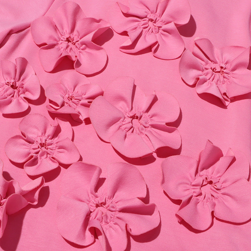 HARRIET BLUMENVERZIERUNGENES MAXIKLEID IN ROSA