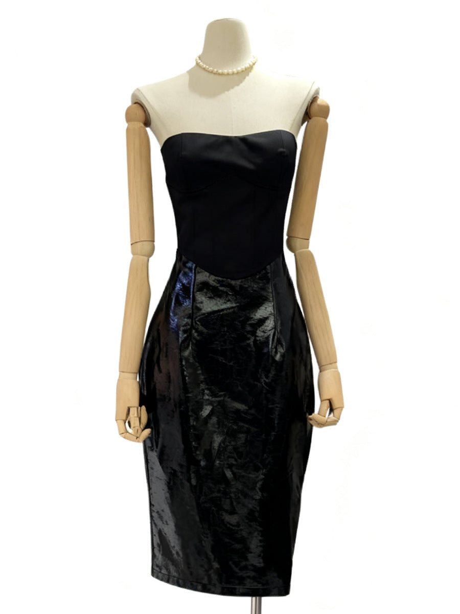 Miriam Black Haut court sans manches et sans bretelles, mini-jupe