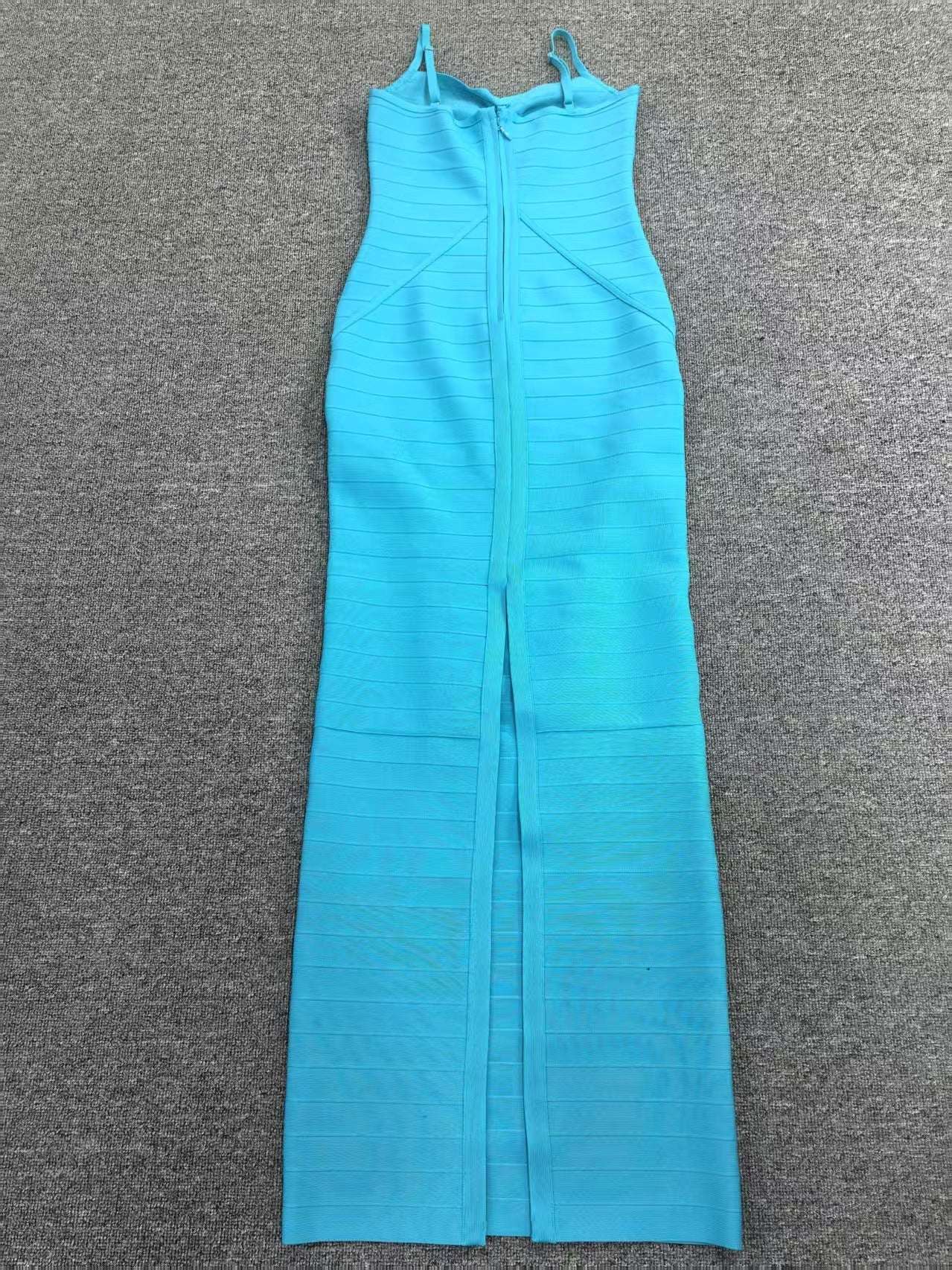 nancy hollow Bandage Maxi Dress in blue