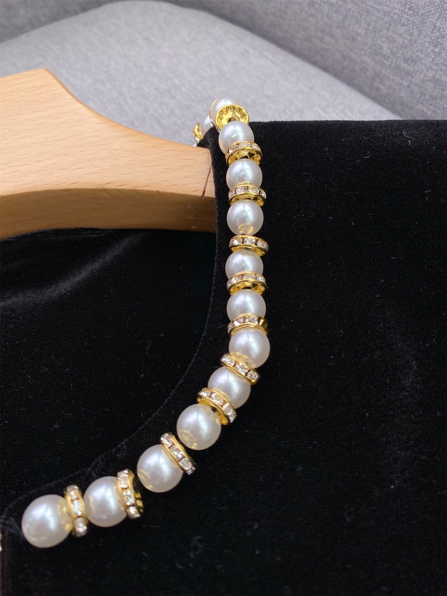 riva Pleated trim patchwork velvet mini dress in black