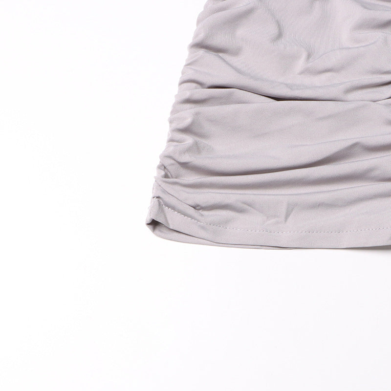 Robe mini Penny en jersey uni à motif floral 3D gris