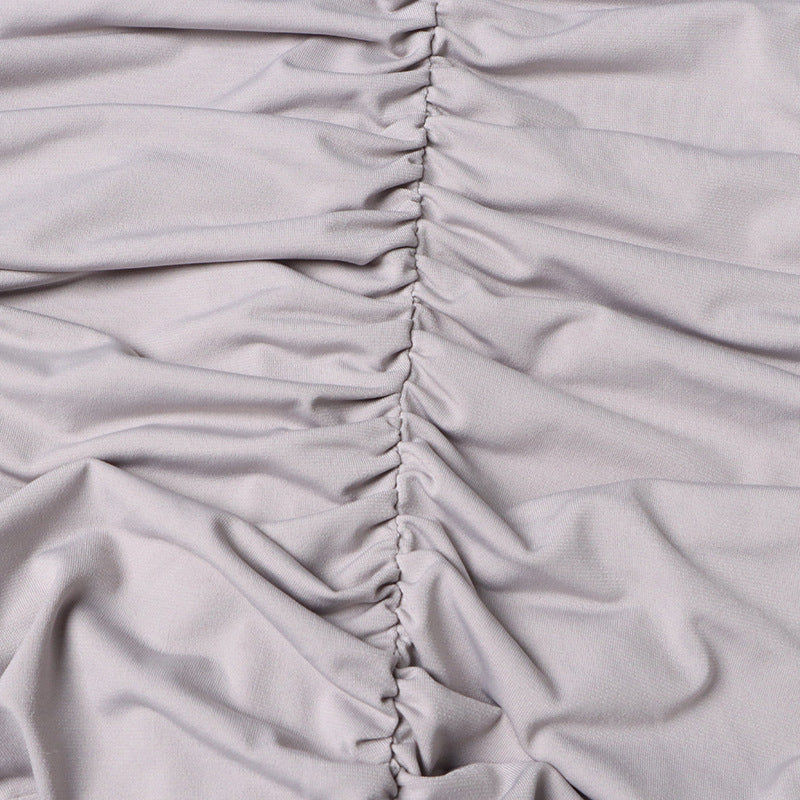 Robe mini Penny en jersey uni à motif floral 3D gris