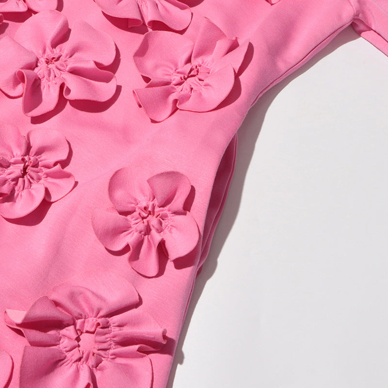 HARRIET BLUMENVERZIERUNGENES MAXIKLEID IN ROSA