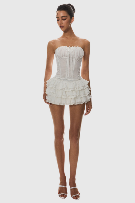 Panue gerafftes trägerloses Korsett