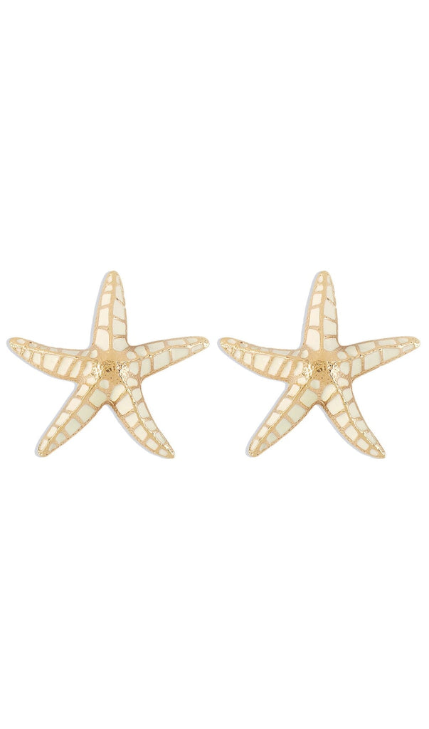 STARFISH EARRINGS IN BEIGE Earrings styleofcb 