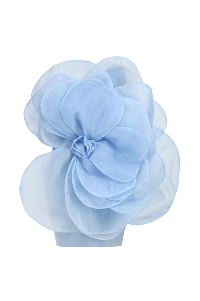 ONE SHOULDER FLOWER MINI DRESS IN BLUE Dresses styleofcb 