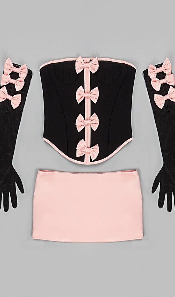 CORSET BOWKNOT TWO PIECE SET Clothing styleofcb 