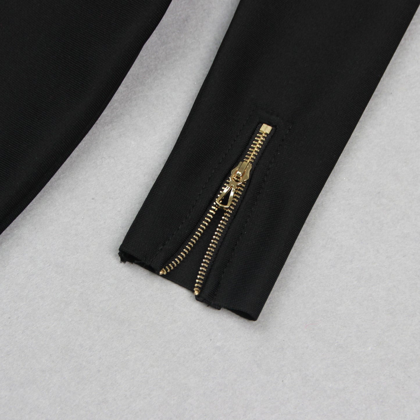 ROBE MIDI EN CRÊPE DE LAINE BIKER NOIRE