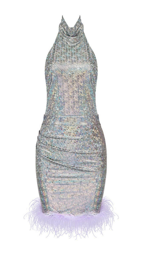 SEQUIN BACKLESS MINI DRESS IN SILVER Dresses styleofcb 