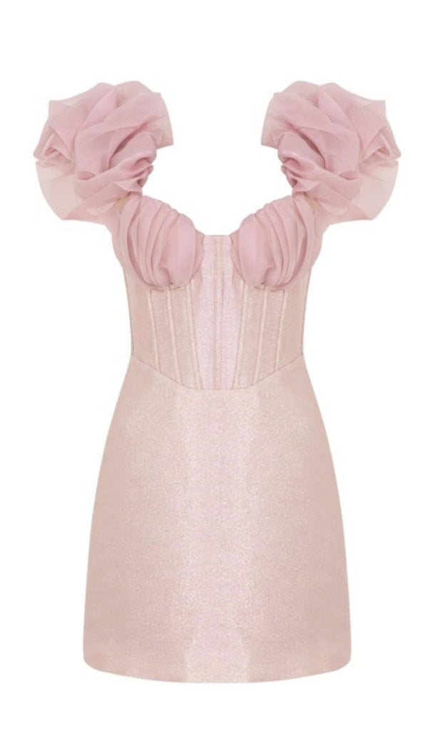 FISHBONE CORSET MINI DRESS Dresses styleofcb S PINK 