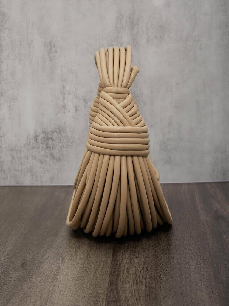 DOUBLE KNOT TOTE BAG IN APRICOT Bags styleofcb 