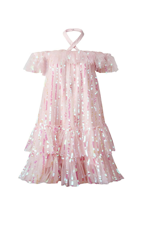 HALTER SEQUINS MINI DRESS IN PINK DRESS STYLE OF CB 