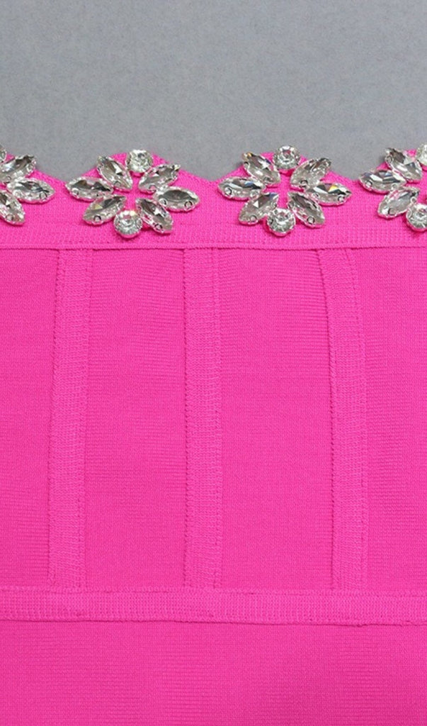 LONG SLEEVE SQUARE COLLAR MINI DRESS IN PINK DRESS sis label 