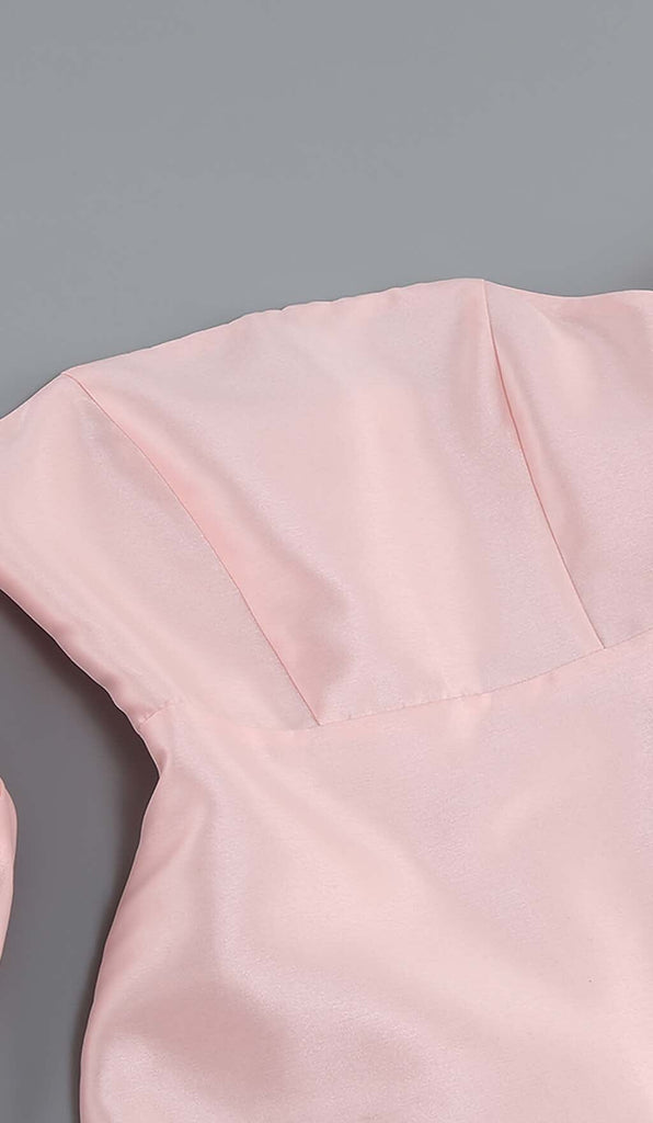 PUFF ASYMMETRIC MINI DRESS IN PINK styleofcb 