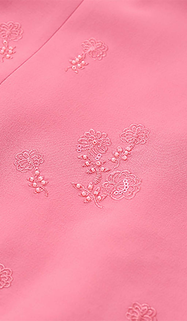 SLEEVELESS EMBROIDERED MINI DRESS IN PINK DRESS STYLE OF CB 