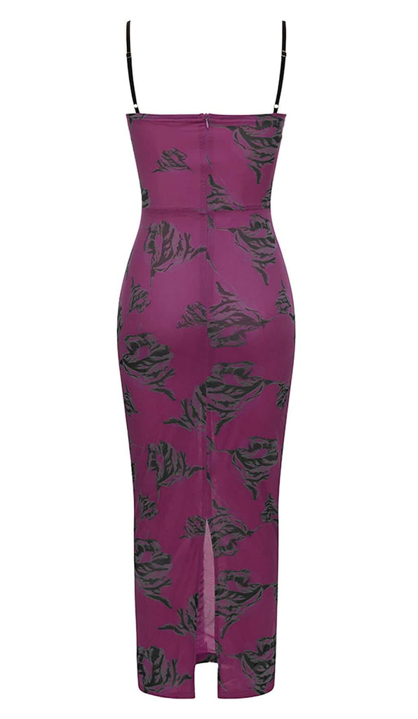 FLORAL STRAPPY CORSET MIDI DRESS DRESS STYLE OF CB 