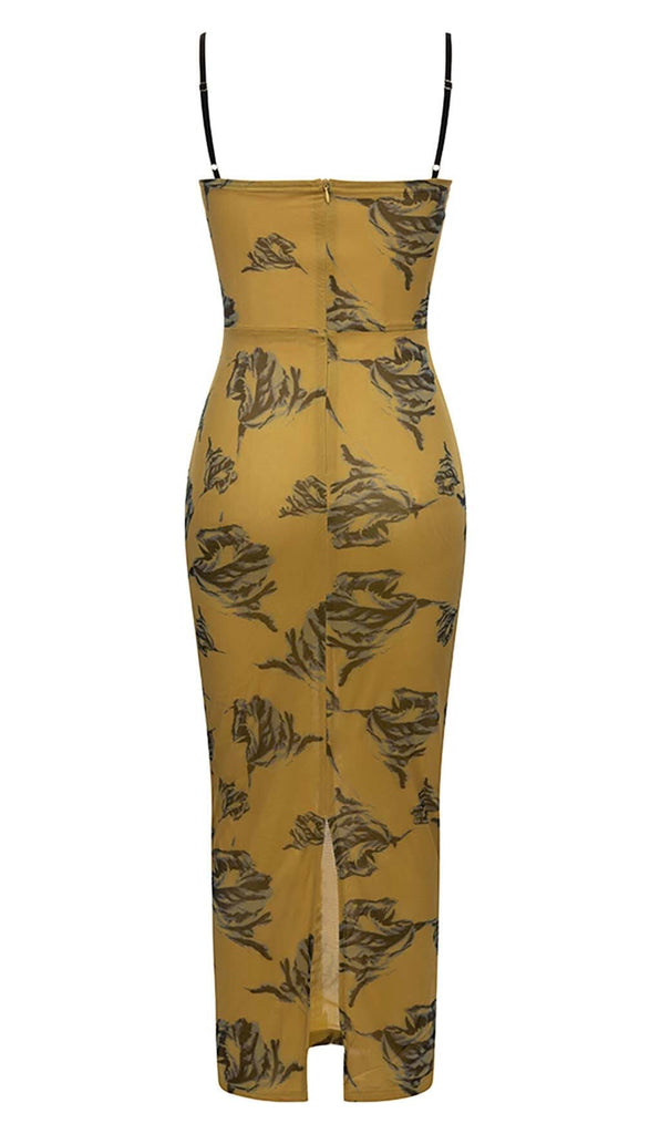 FLORAL STRAPPY CORSET MIDI DRESS DRESS STYLE OF CB 