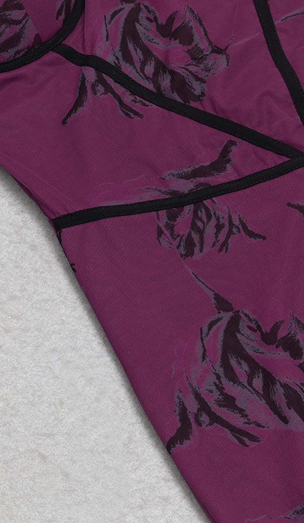 FLORAL STRAPPY CORSET MIDI DRESS DRESS STYLE OF CB 